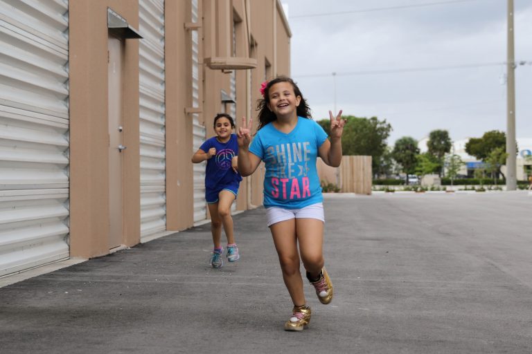 2 Kids Running Outside for Exercise Pairs with Healthy Food for Kids Going Back to School