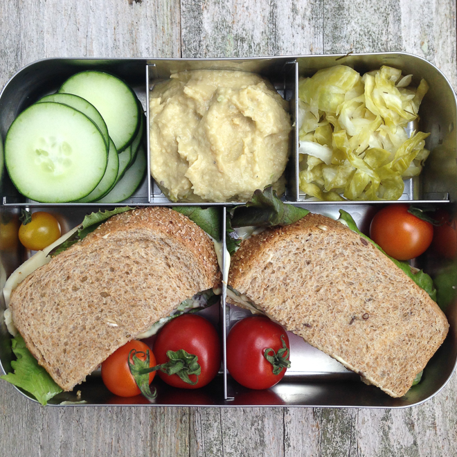 Sandwiches on Whole Wheat with Whole-Food Sides are Healthy School Lunches