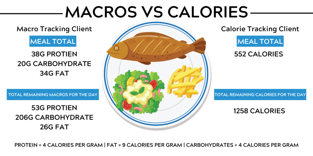 counting macros vs calorie counting infographic