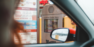 CAR DRIVING THROUGH FAST FOOD PLACE BECAUSE THEY DIDN'T MEAL PREP