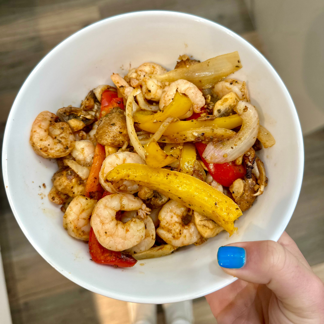 Air Fryer Shrimp Fajita & Veggies Healthy Steps Nutrition