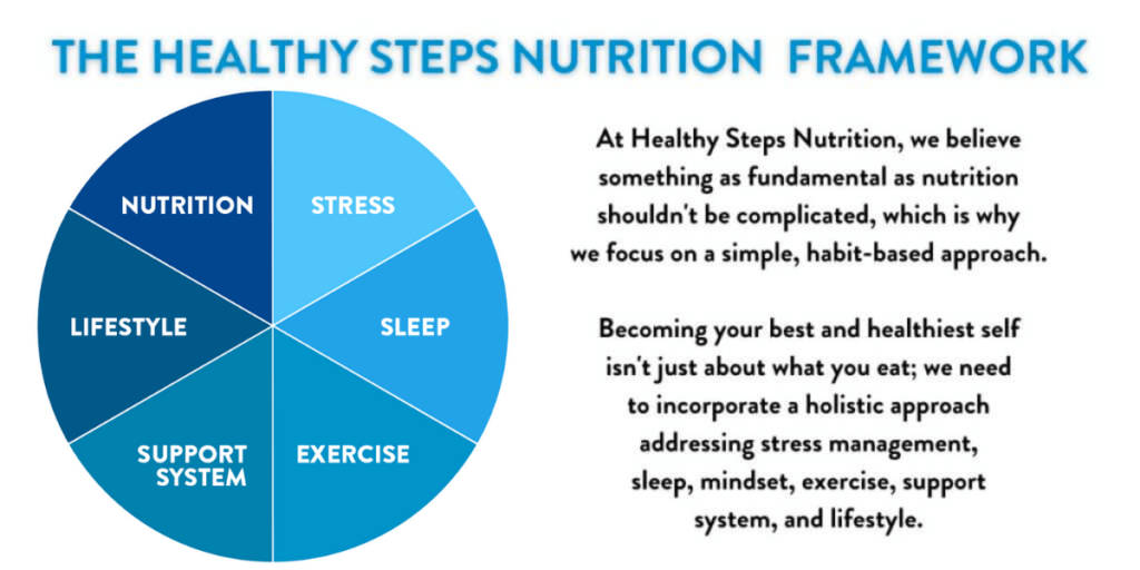 The healthy steps nutrition holistic framework graph