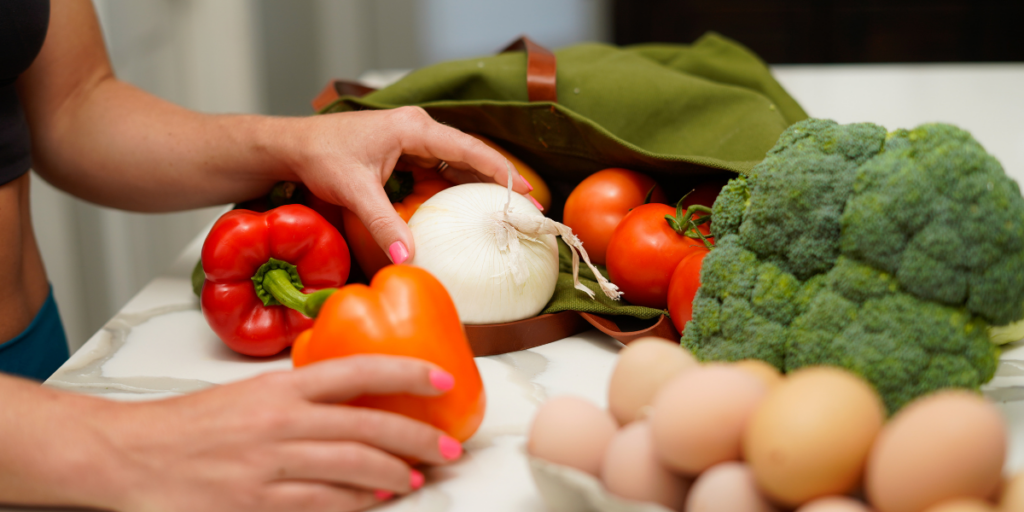 person preparing vegetables for the holidays